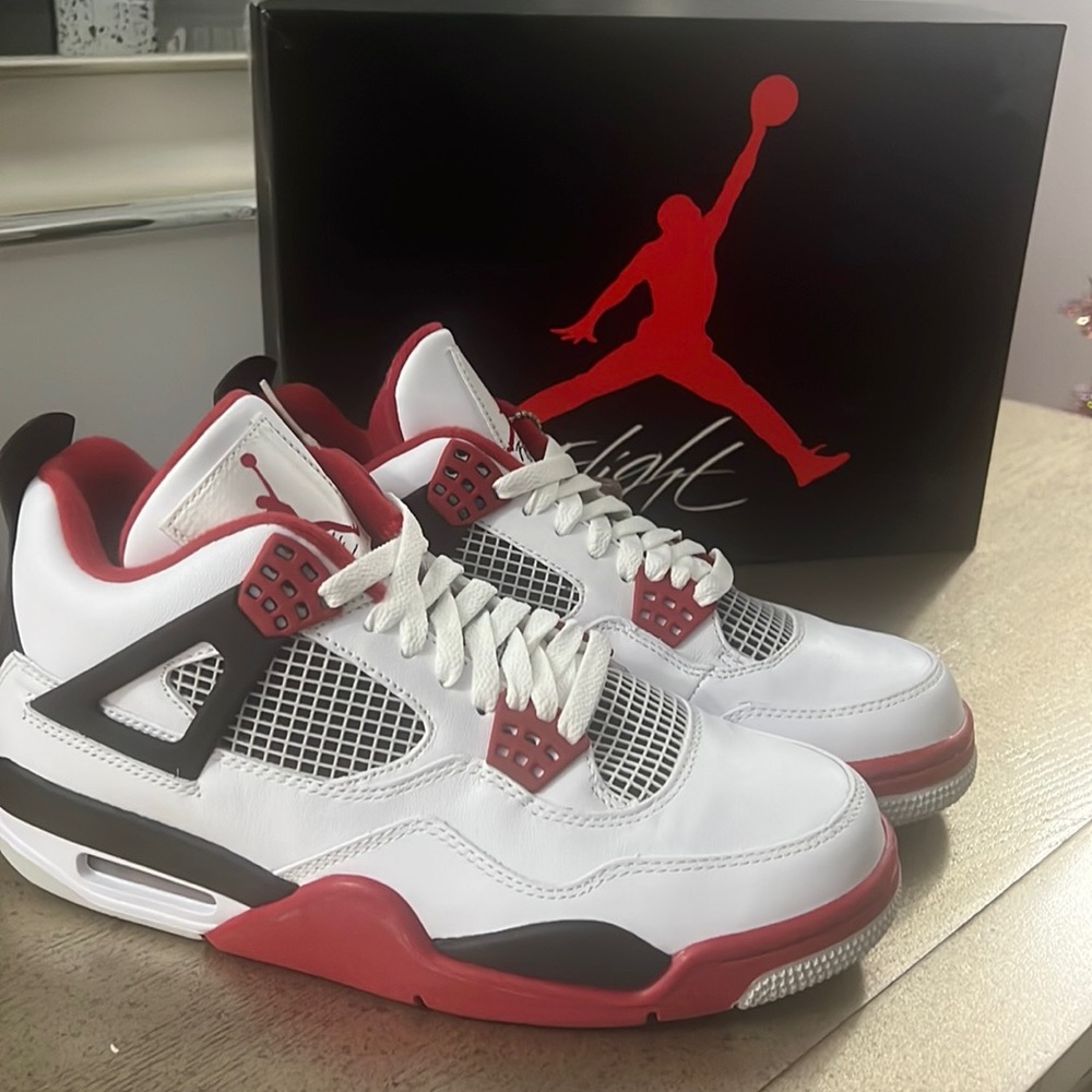 Air Jordan 4 retro flights white/varsity red – black US 8